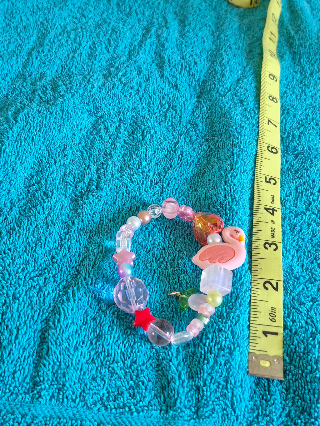 Whimsical Flamingo stretch bracelet