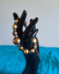 Gold and Bronze stretch bracelet