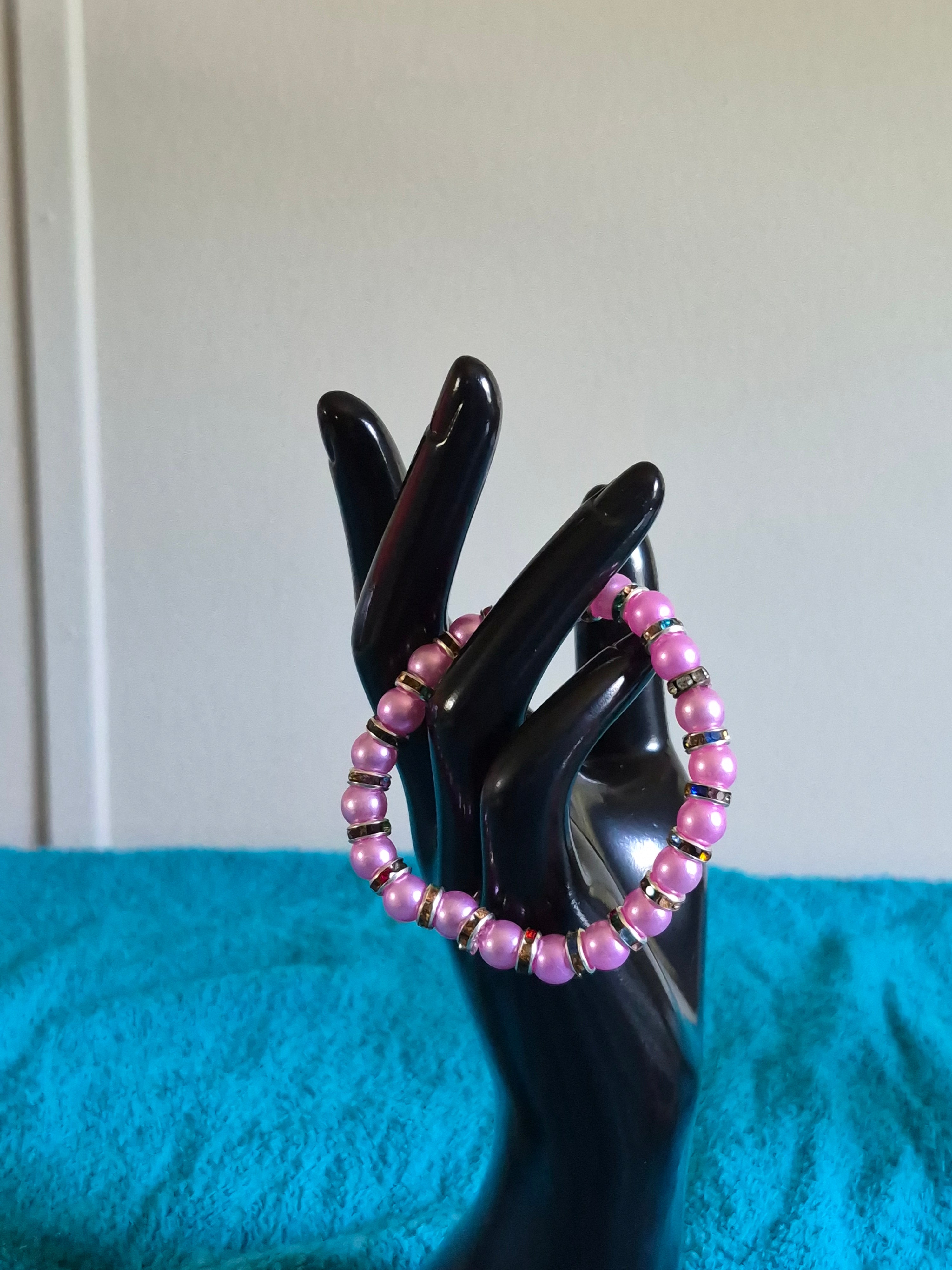 Pink stretch bracelet