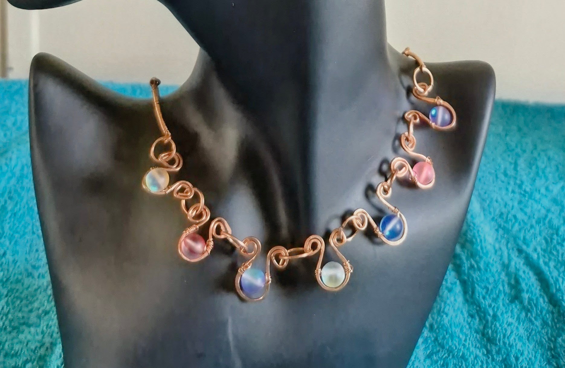 Premier Copper Wire & Acrylic Bead Necklace