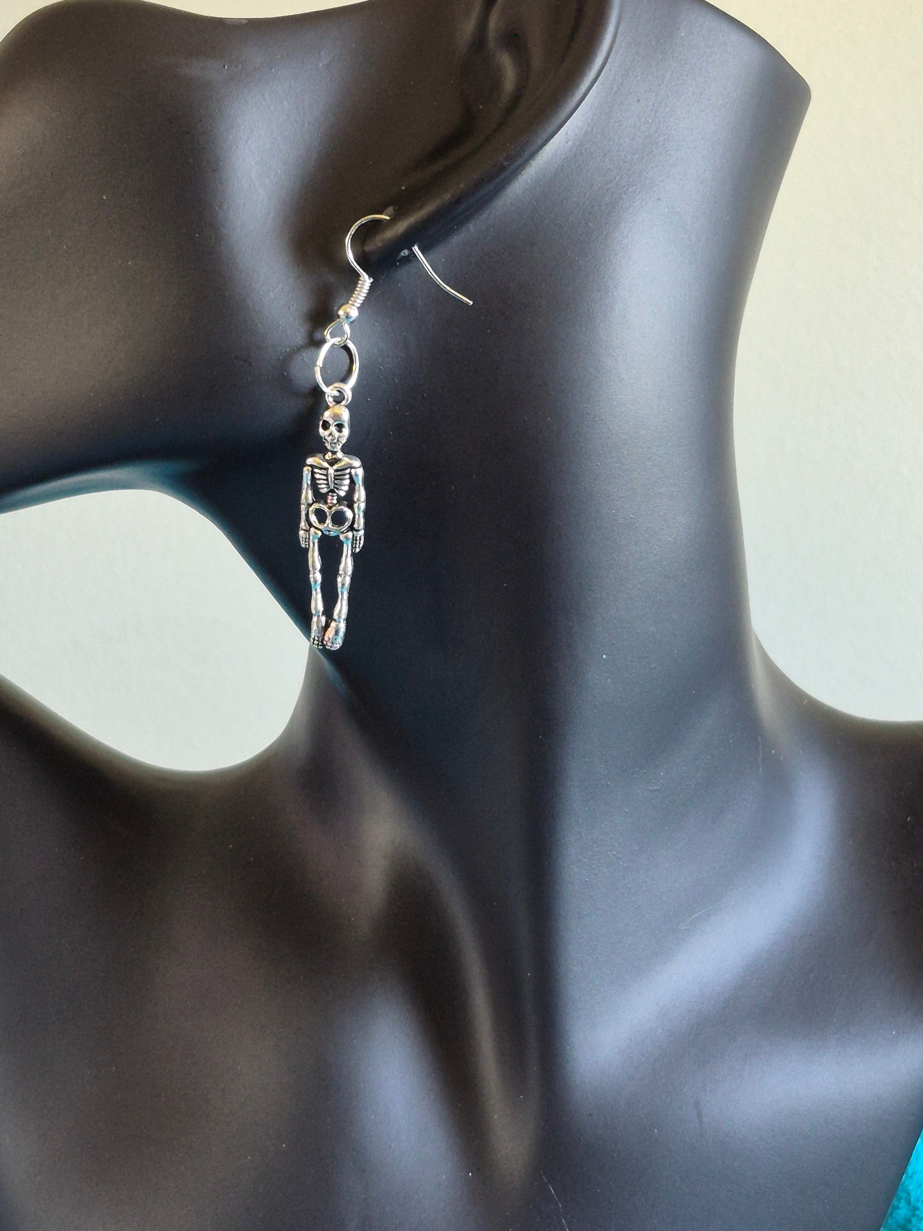 Stainless Steel Skeleton Earrings
