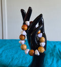 White and Wood bead bracelet
